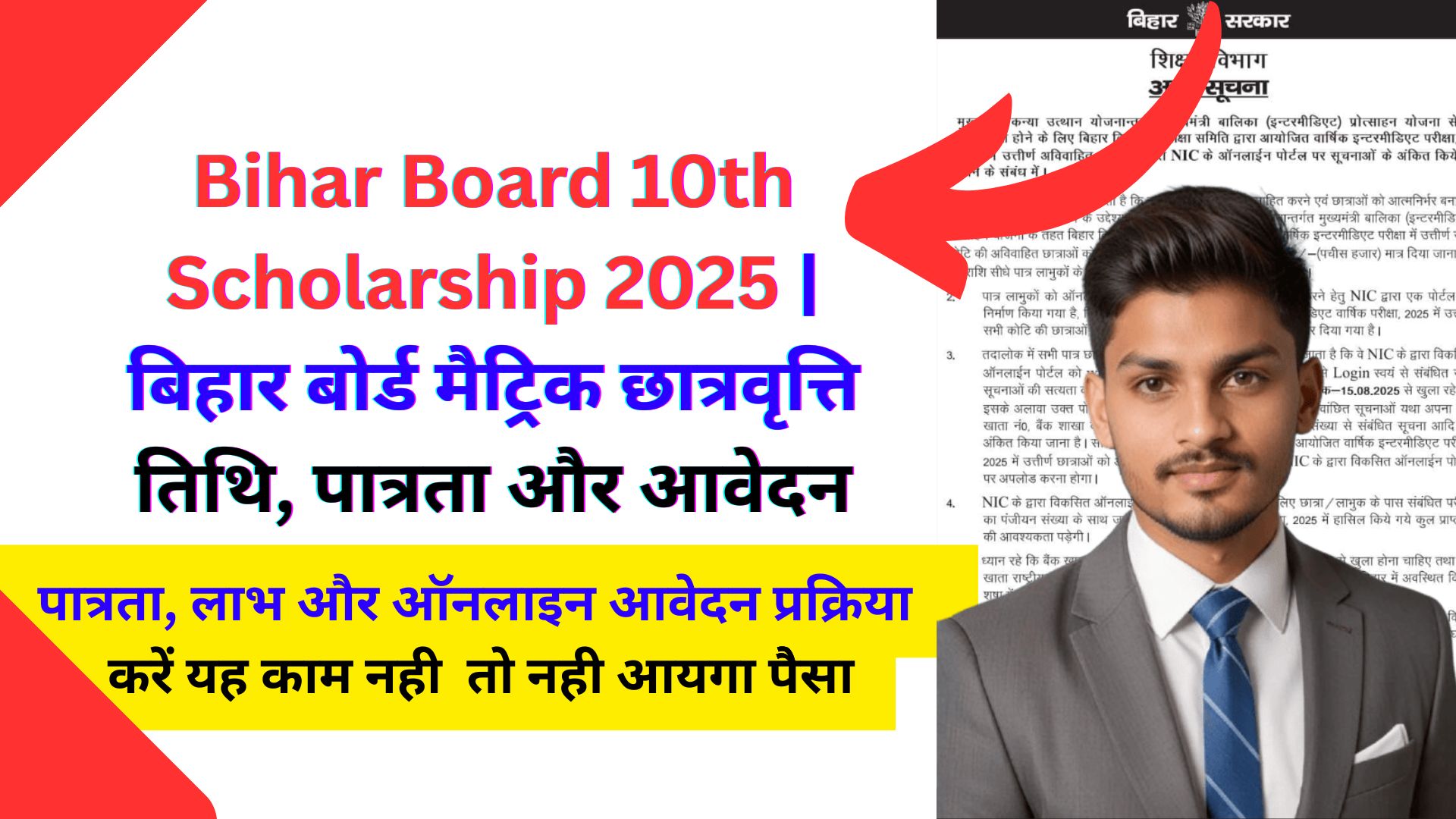 Bihar Board 10th Scholarship 2025 बिहार बोर्ड मैट्रिक छात्रवृत्ति तिथि, पात्रता और आवेदन money2m.com